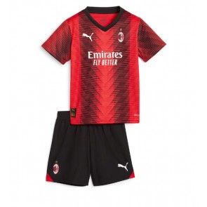 AC Milan Replica Home Stadium Kit for Kids 2023-24 Short Sleeve (+ pants)
